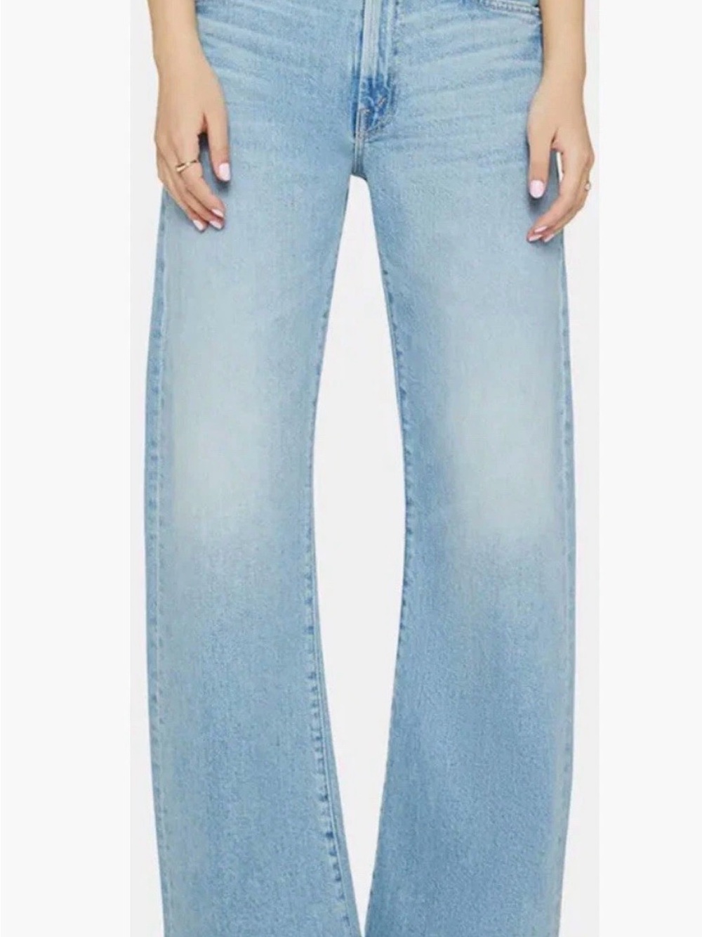 Mother Lil Lasso Sneak Wide-Leg Jeans Ivy League Cowboy Petite 33